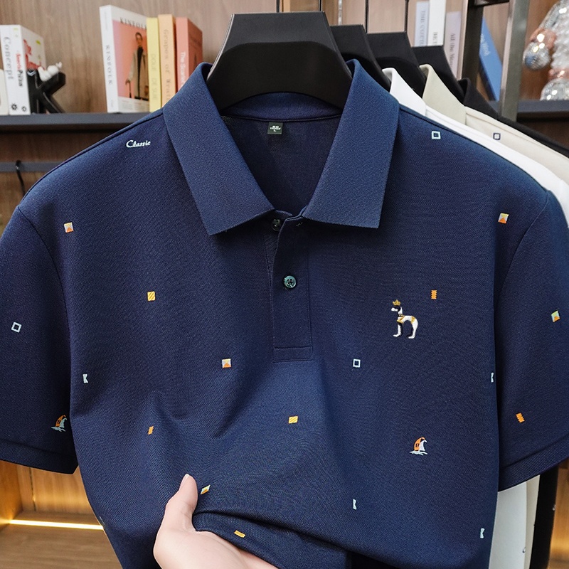 Summer Clothing Affordable - Camisa Polo Masculina de Luxo Acessível