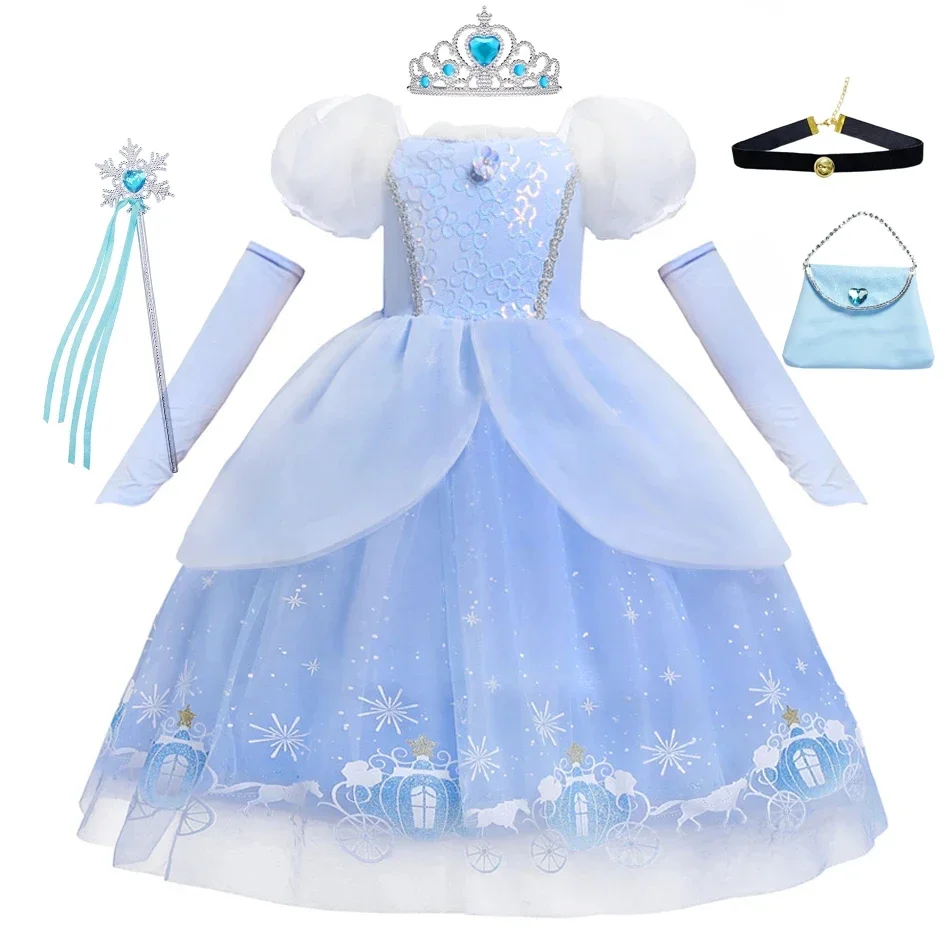 Summer Clothing Kids - Cinderela princesa cosplay vestido para menina