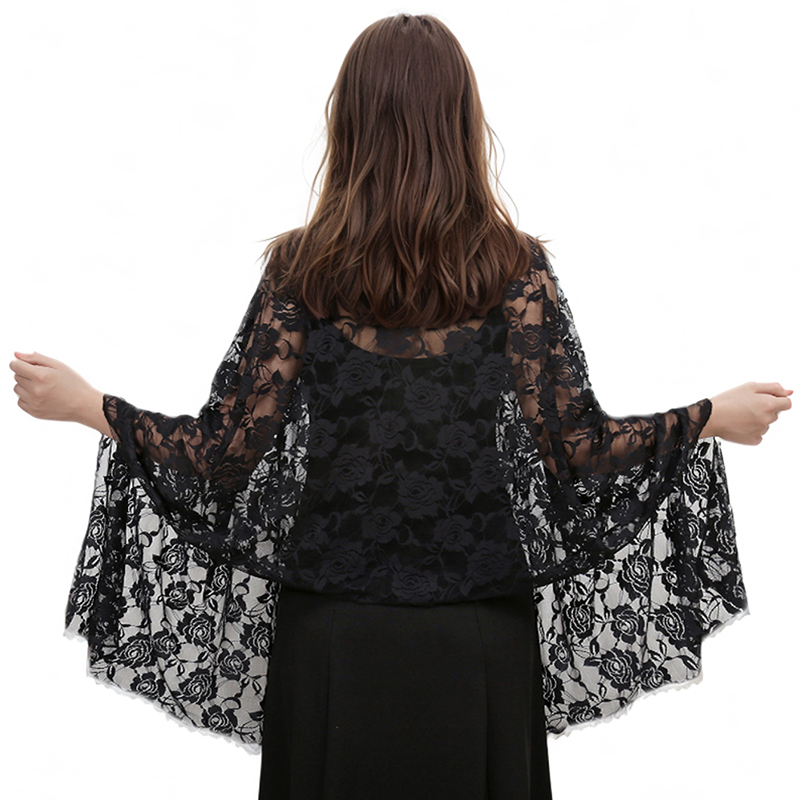 Summer Clothing Hijab - Lenço de renda rosa para mulheres,