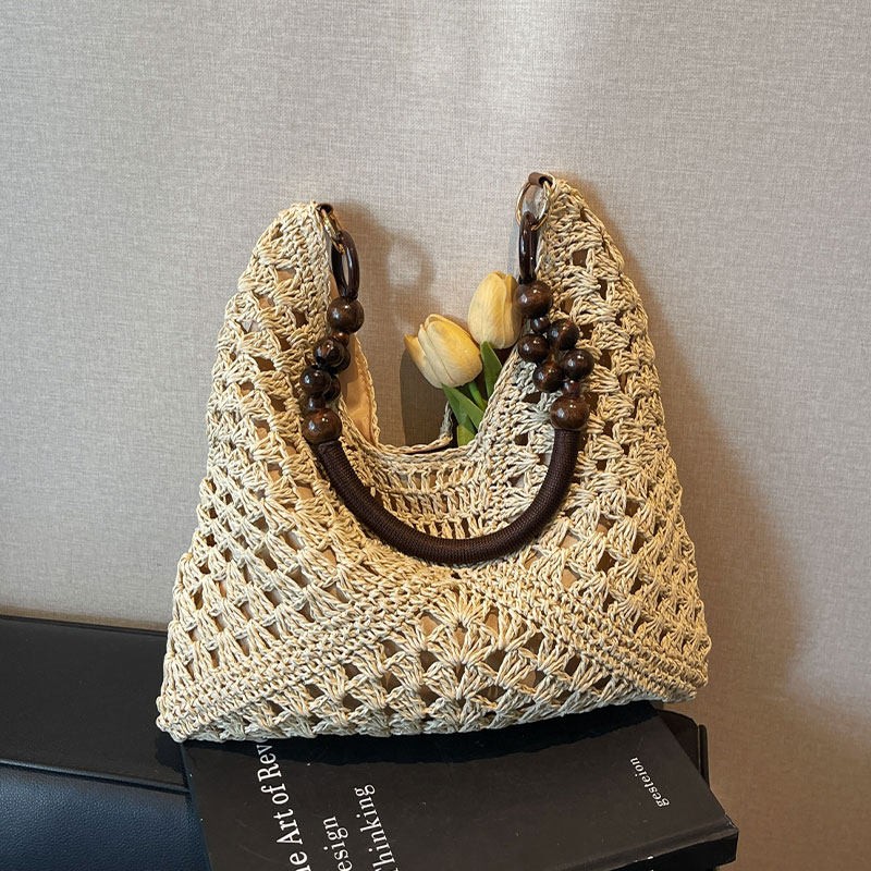 Beach Bag Straw - Bolsa de Ombro Grande de Palha