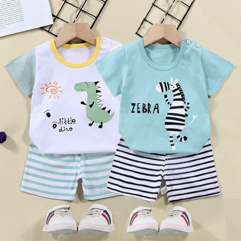 Summer Clothing Toddler - Conjunto de agasalho de algodão +