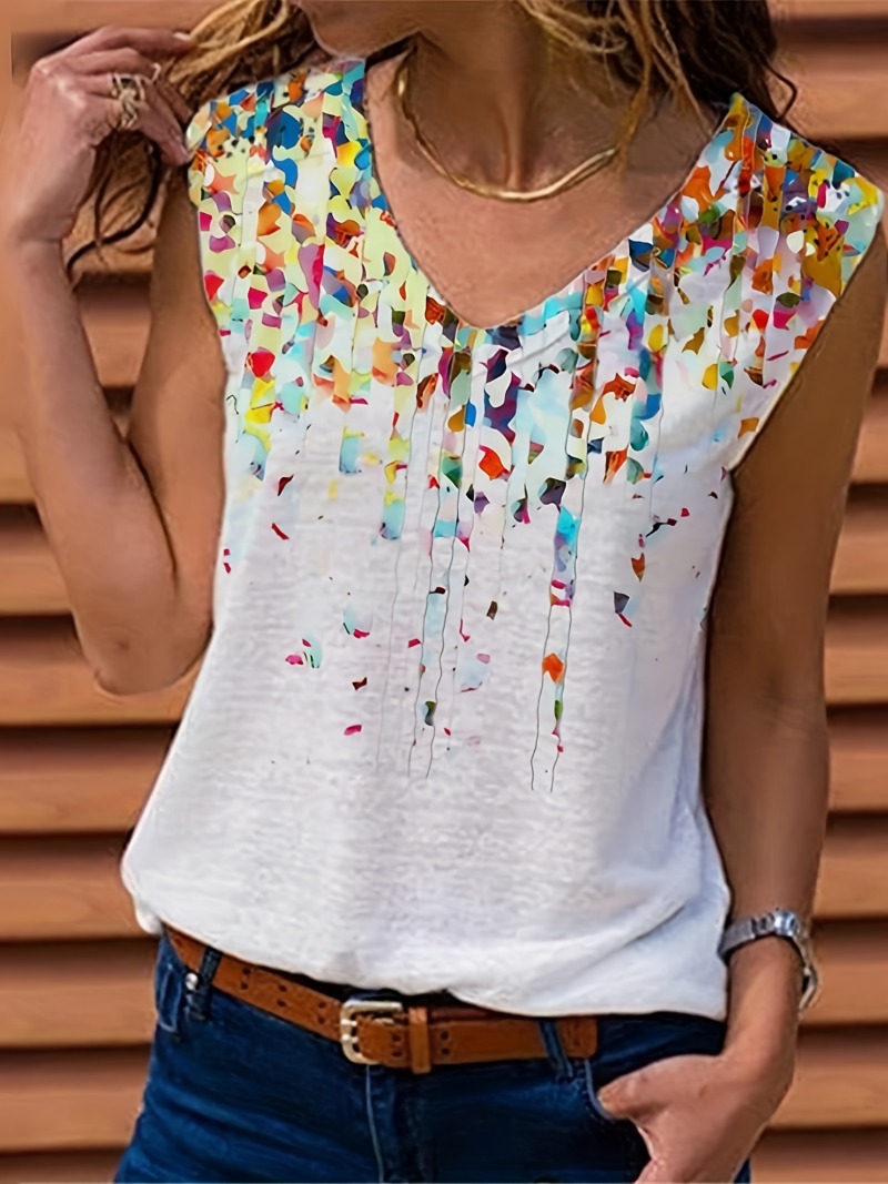 Summer Clothing Plus Size - Flor com decote em v feminino