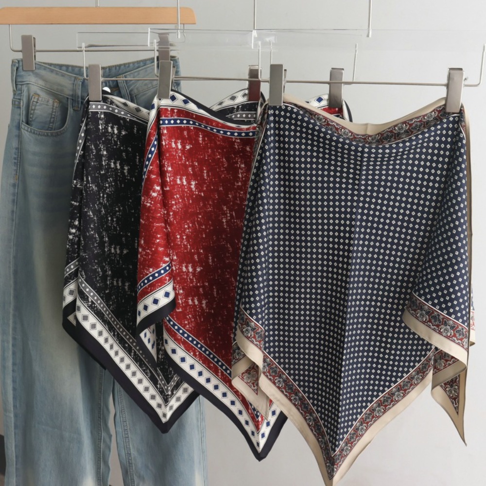 Summer Clothing Wraps - Novo Lenço de Cetim Feminino Tie-Dye