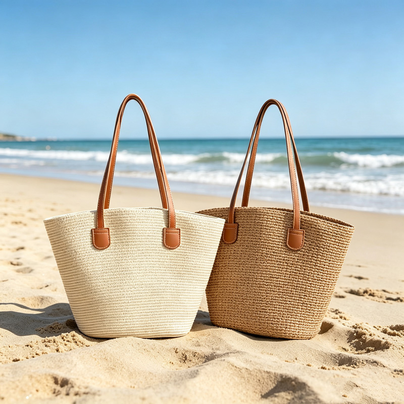 Beach Bag Straw - CLAREGQI Bolsa de Palha Feminina de