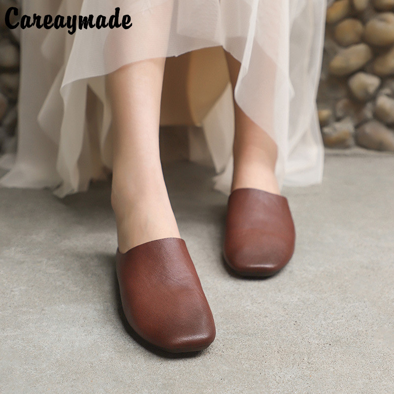 Chinelos lisos de couro genuín - Summer Clothing Korea avaliação e preço