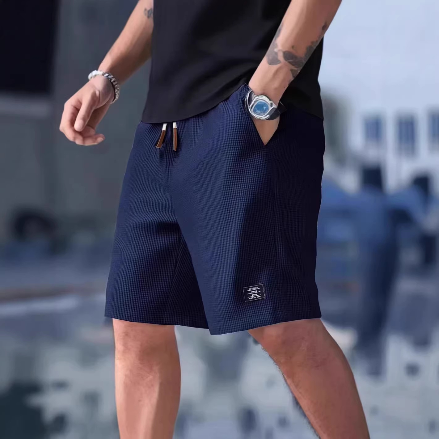 Bermudas Masculinas Pretas Ove - Summer Clothing Deals avaliação e preço