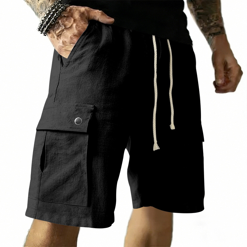 Bermudas Masculinas Multibolso - Linen Shorts Men avaliação e preço
