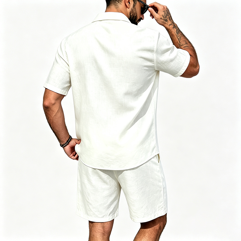 Conjunto Masculino de Linho de - Linen Shorts Men avaliação e preço