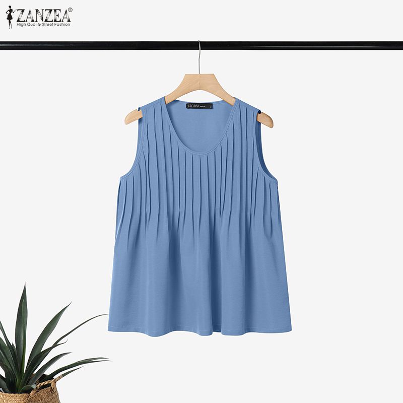 ZANZEA Blusa Feminina Plus Siz - Summer Clothing Plus Size avaliação e preço