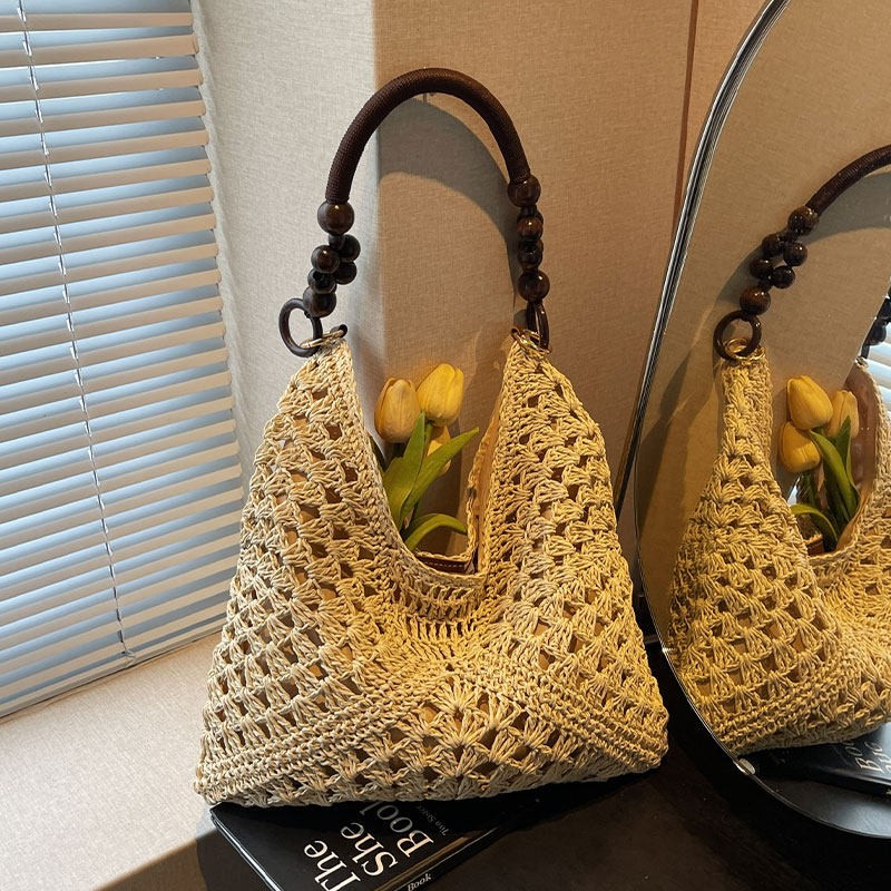 Bolsa de Ombro Grande de Palha - Beach Bag Straw avaliação e preço