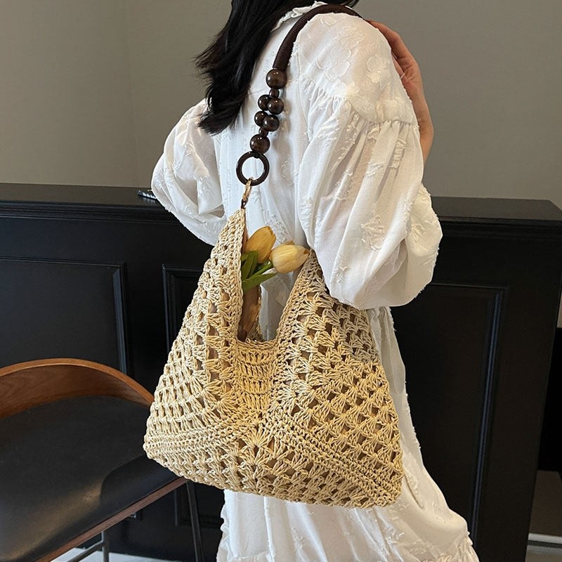 Bolsa de Ombro Grande de Palha - Beach Bag Straw avaliação e preço
