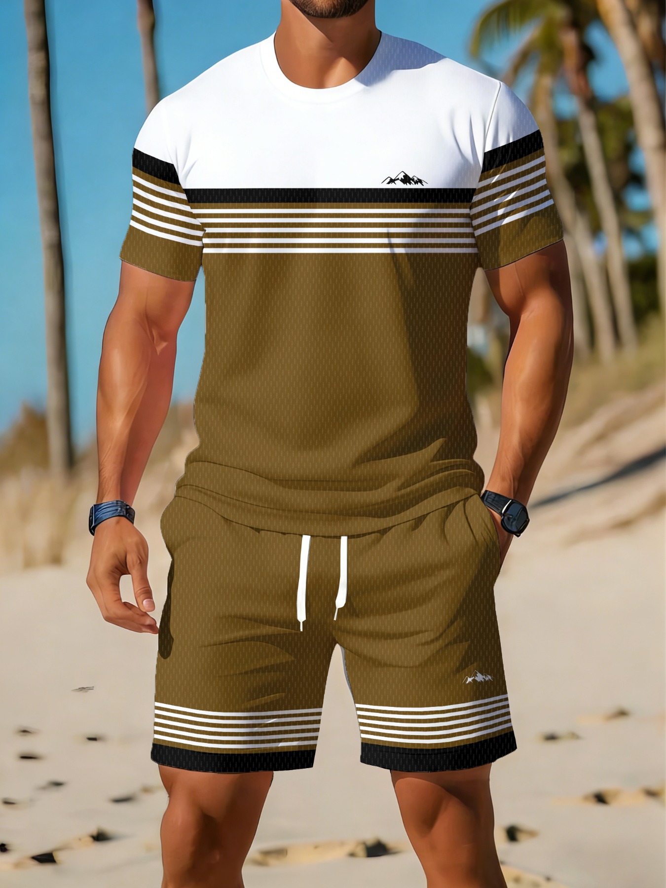 Conjunto de 2 peças de camiset - Summer Clothing For A Beach avaliação e preço