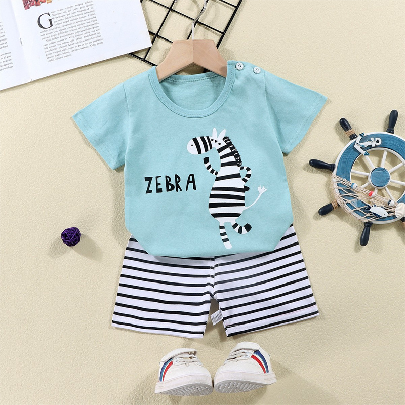 Conjunto de agasalho de algodã - Summer Clothing Toddler avaliação e preço