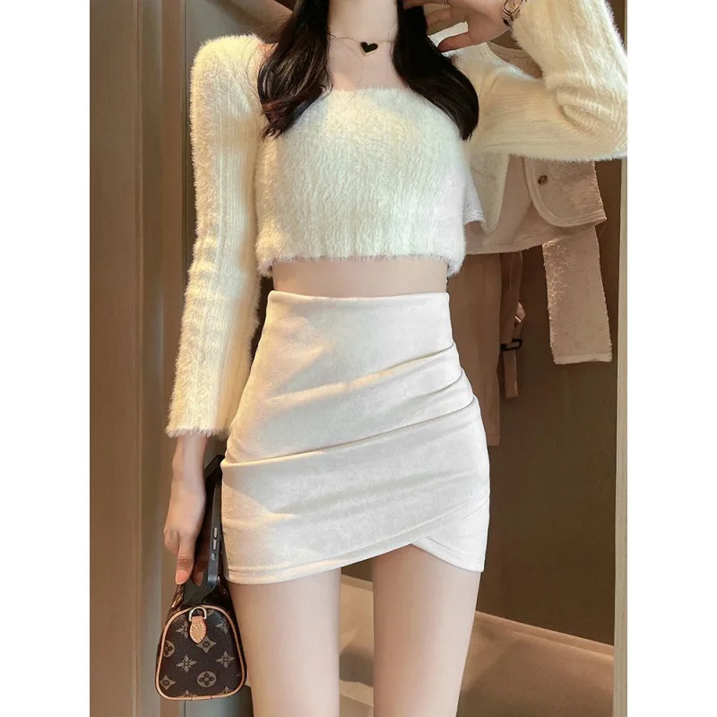 Moda Coreana Mini Saia Feminin - Summer Clothing Wraps avaliação e preço