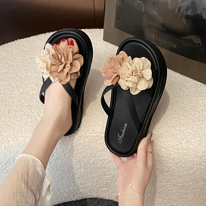 Sandálias de plataforma floral - Summer Clothing Korea avaliação e preço