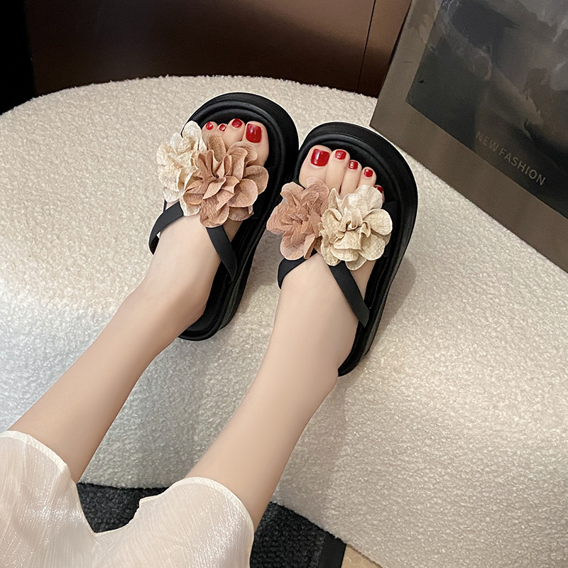 Sandálias de plataforma floral - Summer Clothing Korea avaliação e preço
