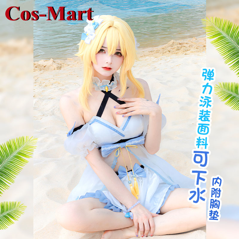 Cos-mart jogo genshin impacto  - Summer Clothing For A Beach avaliação e preço