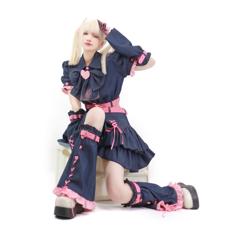 Conjunto de saia jeans Harajuk - Summer Japanese Clothing avaliação e preço