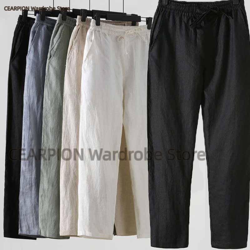 Calças de Linho Estilo Chinês  - Summer Clothing Men Linen avaliação e preço