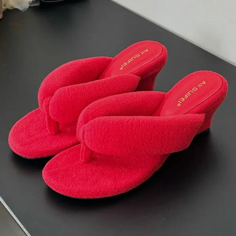 Conforto macio cunhas chinelos - Summer Clothing Korea avaliação e preço