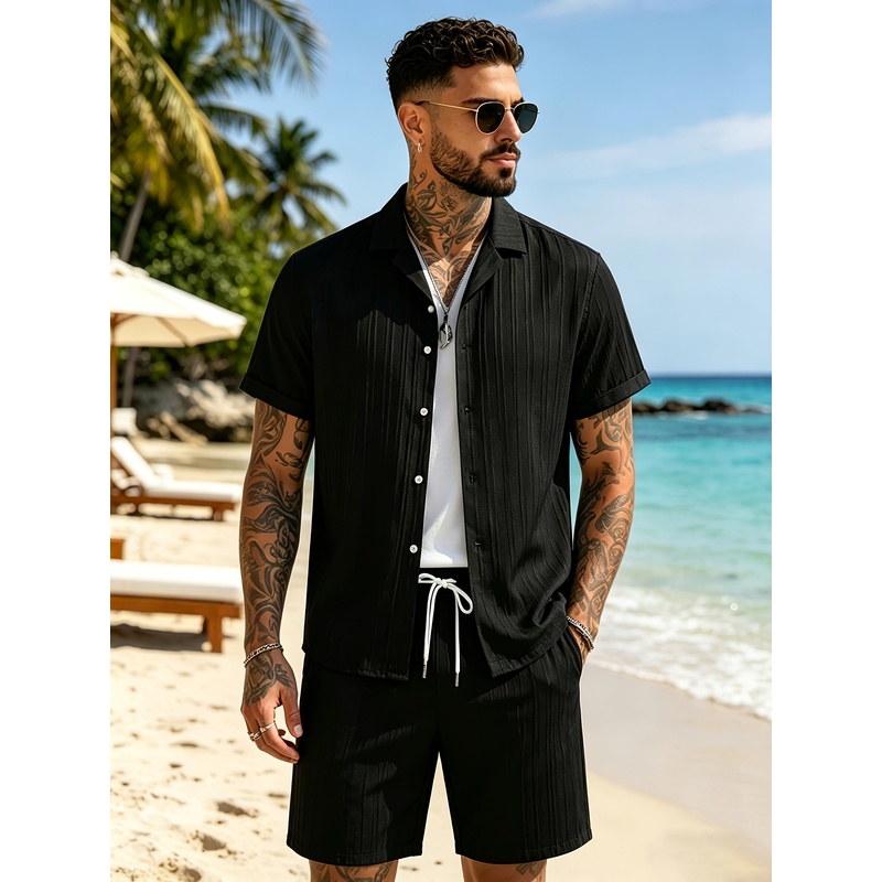 Conjunto de terno casual mascu - Summer Clothing For A Beach avaliação e preço
