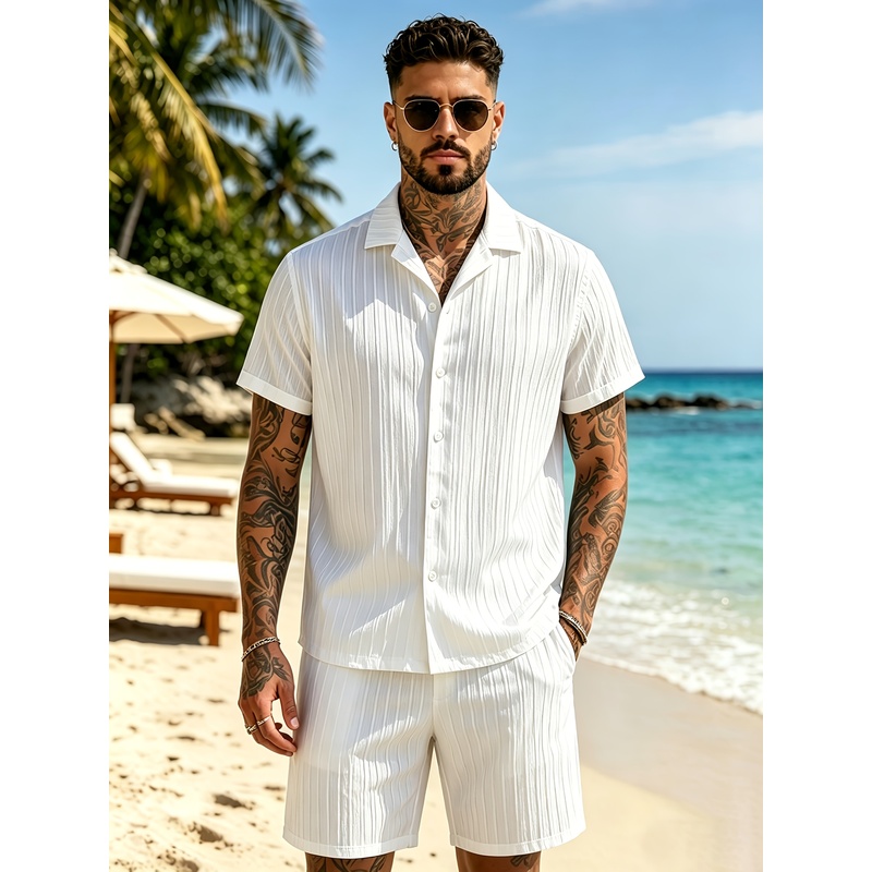 Conjunto de terno casual mascu - Summer Clothing For A Beach avaliação e preço