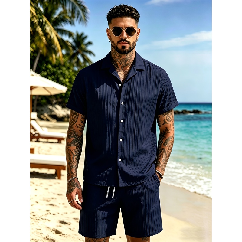 Conjunto de terno casual mascu - Summer Clothing For A Beach avaliação e preço