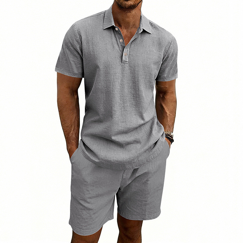 Conjunto de Verão Casual Mascu - Linen Shorts Men avaliação e preço