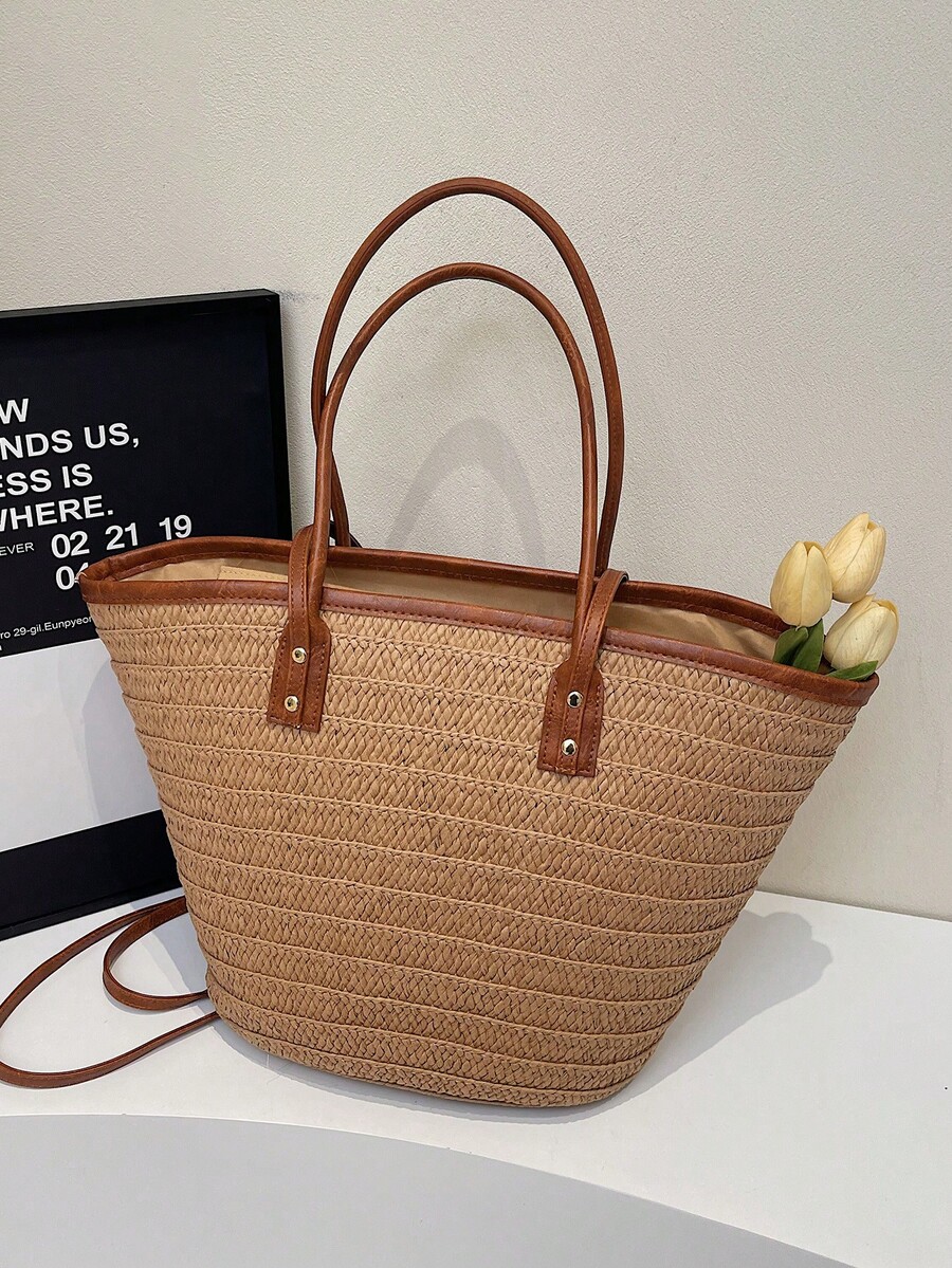 Bolsa de Ombro Grande de Palha - Beach Bag Straw avaliação e preço
