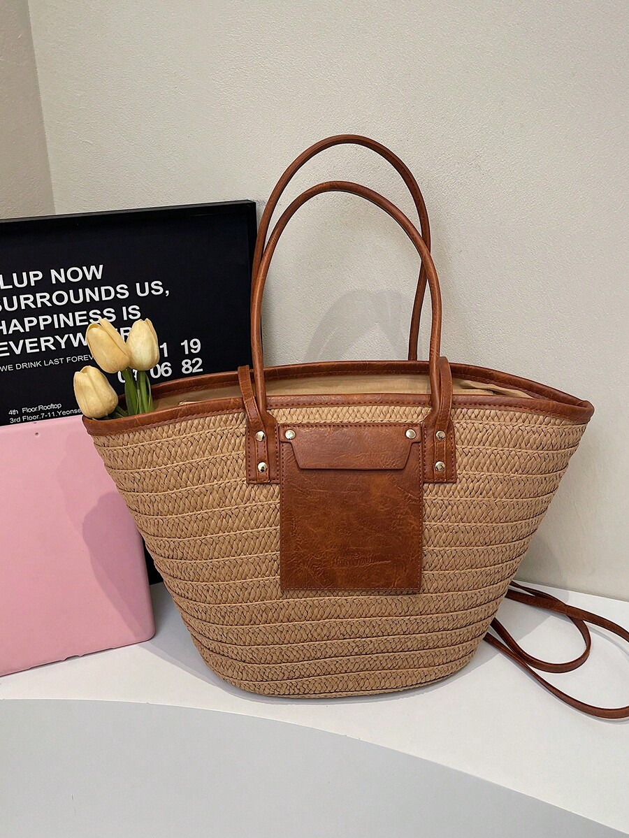 Bolsa de Ombro Grande de Palha - Beach Bag Straw avaliação e preço