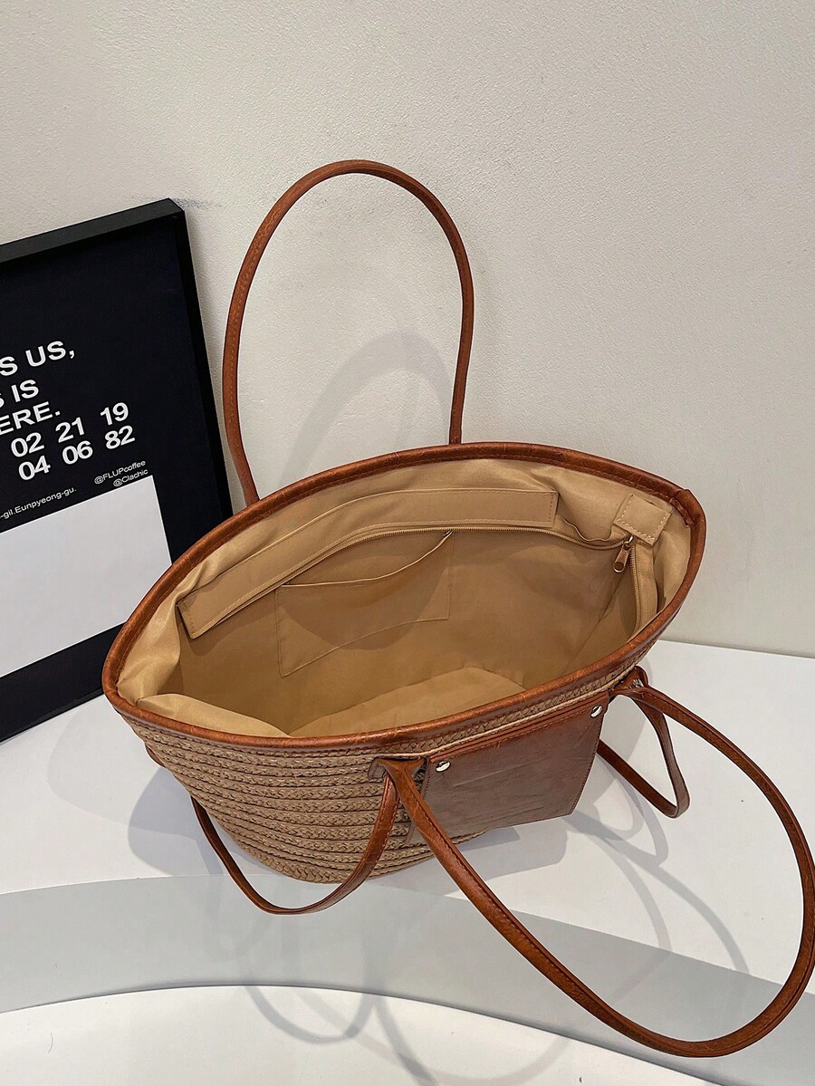 Bolsa de Ombro Grande de Palha - Beach Bag Straw avaliação e preço