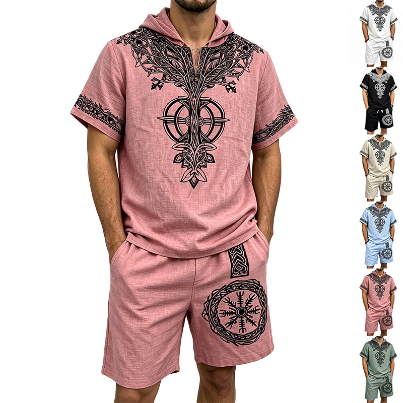 Conjunto de Verão Masculino co - Linen Shorts Men avaliação e preço
