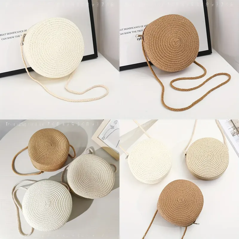 Bolsa Transversal Redonda de R - Beach Bag Straw avaliação e preço