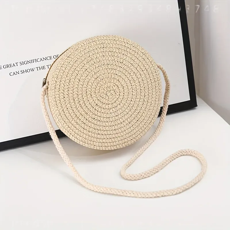 Bolsa Transversal Redonda de R - Beach Bag Straw avaliação e preço